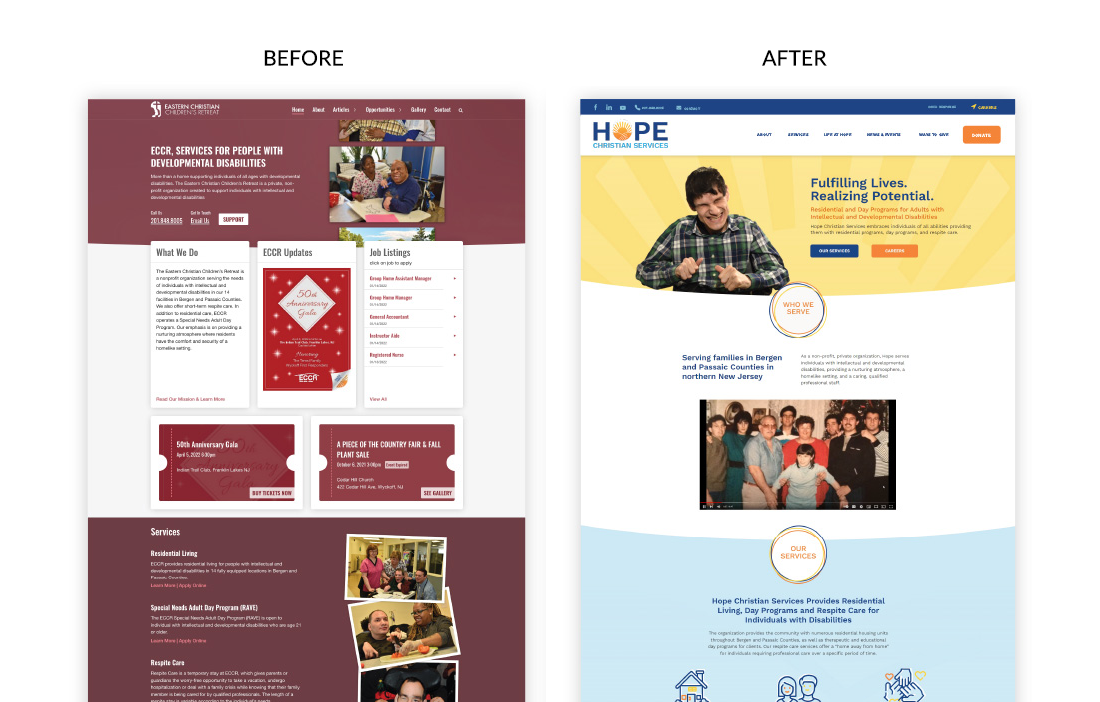 nonrprofit website redesign services ny nj ct